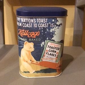 Vintage 1984 Kellogg’s Corn Flakes tin